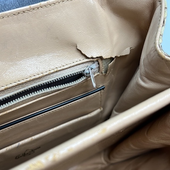 Vintage Bellestone Python Snakeskin Double Handle Handbag - Picture 11 of 16